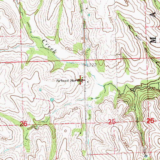 Topographic Map of School Number 68, NE