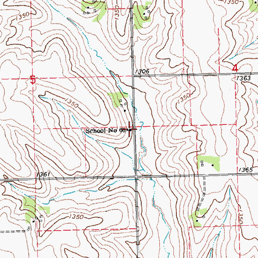 Topographic Map of School Number 68, NE