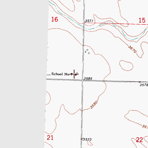 Topographic Map of School Number 7, NE