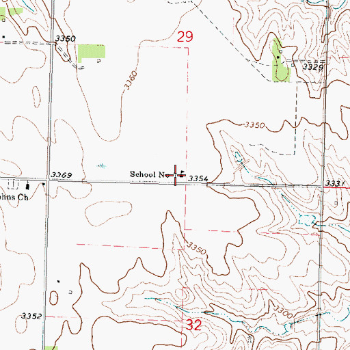 Topographic Map of School Number 7, NE