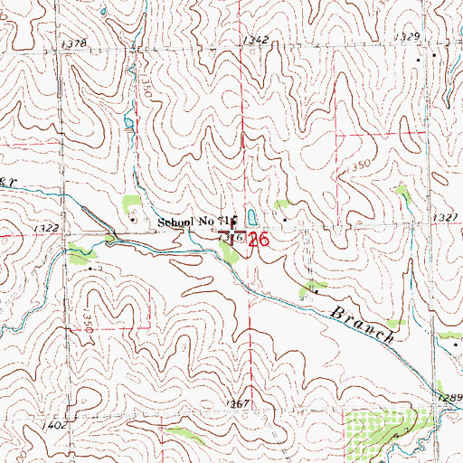 Topographic Map of School Number 7, NE