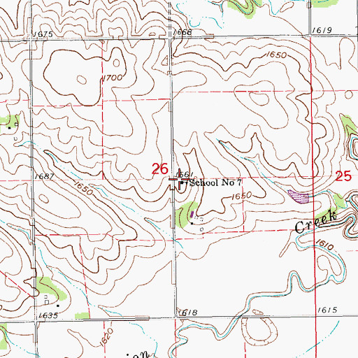 Topographic Map of School Number 7, NE