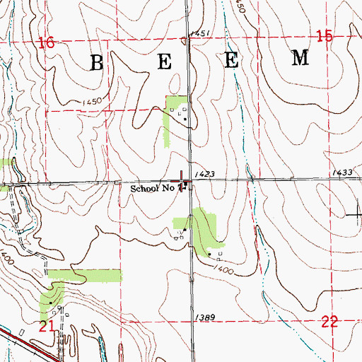 Topographic Map of School Number 7 (historical), NE