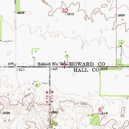Topographic Map of School Number 70, NE