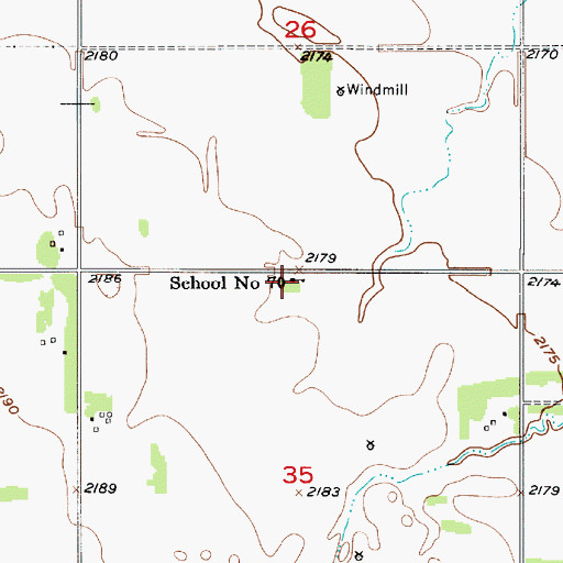 Topographic Map of School Number 70, NE