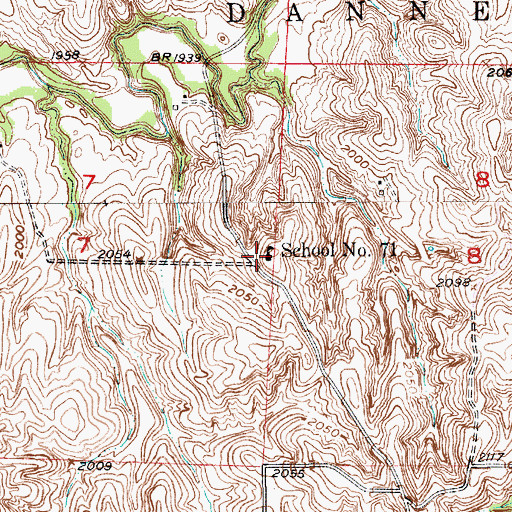 Topographic Map of School Number 71, NE