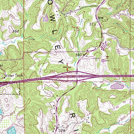 Topographic Map of Baptist Memorial Hospital-FC Heliport, AR