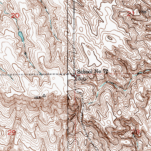 Topographic Map of School Number 72, NE