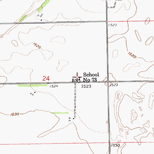Topographic Map of School Number 73, NE