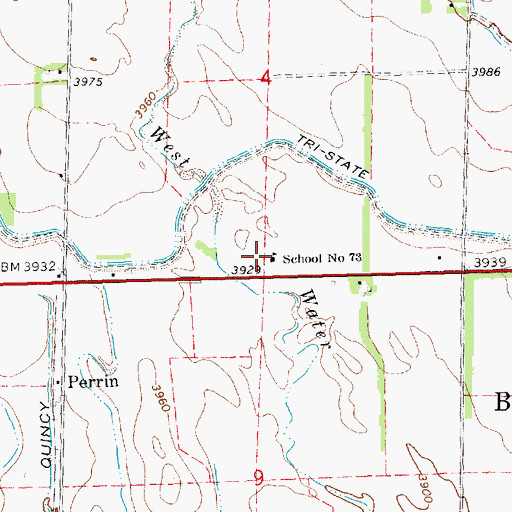 Topographic Map of School Number 73, NE