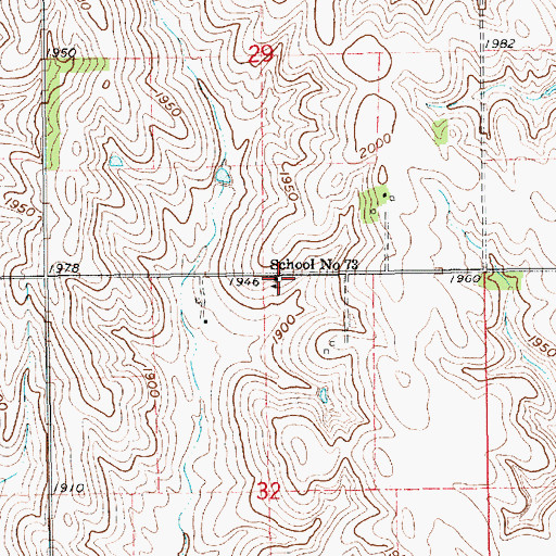 Topographic Map of School Number 73 (historical), NE