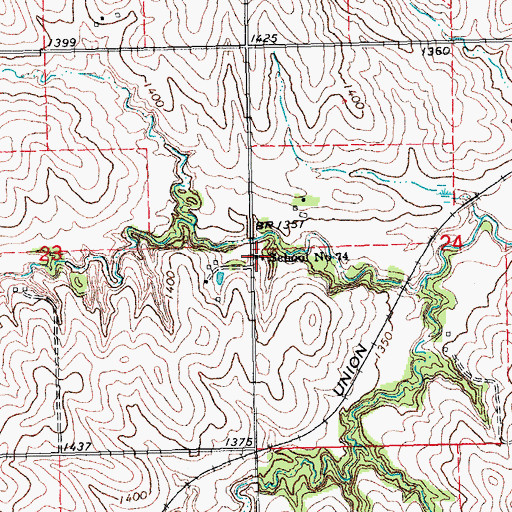 Topographic Map of School Number 74, NE