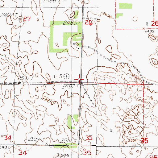 Topographic Map of School Number 74 (historical), NE