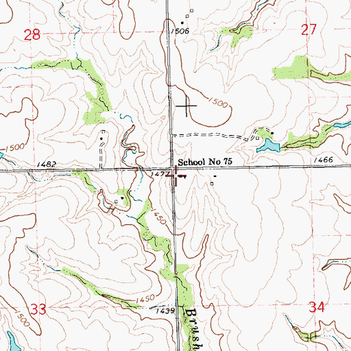 Topographic Map of School Number 75, NE
