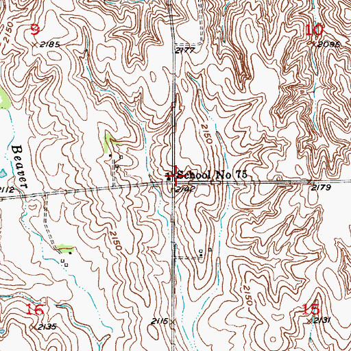 Topographic Map of School Number 75, NE