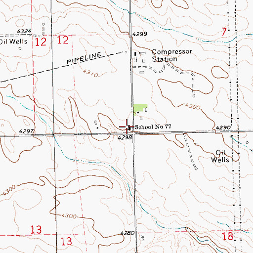 Topographic Map of School Number 77, NE