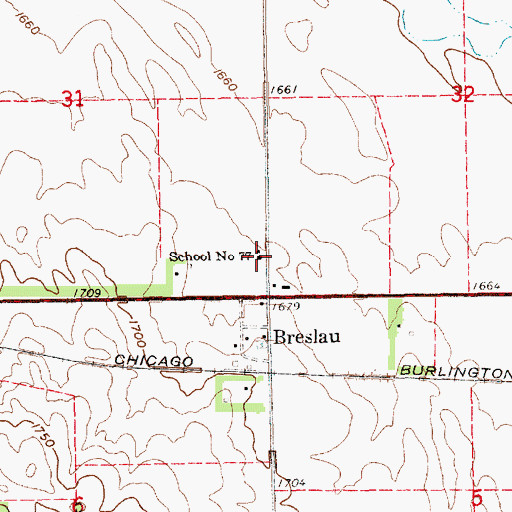 Topographic Map of School Number 77, NE