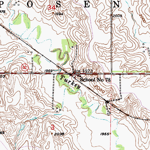 Topographic Map of School Number 78, NE