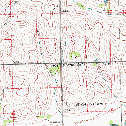 Topographic Map of School Number 79, NE