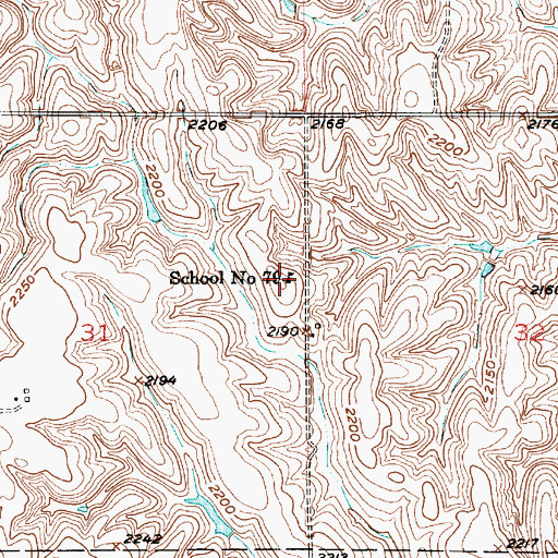Topographic Map of School Number 79, NE