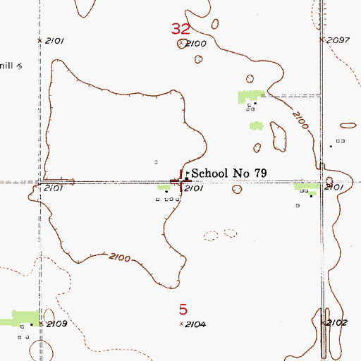 Topographic Map of School Number 79, NE