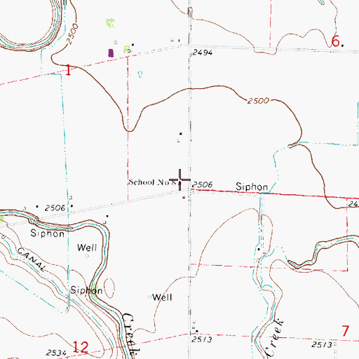 Topographic Map of School Number 8, NE