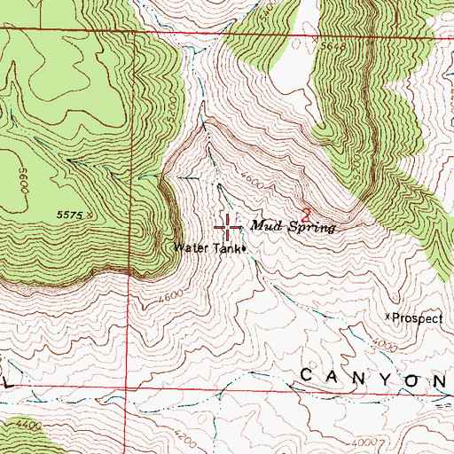 Topographic Map of Mud Spring, AZ
