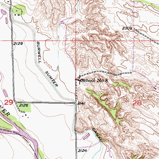 Topographic Map of School Number 8, NE