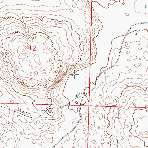 Topographic Map of School Number 8, NE