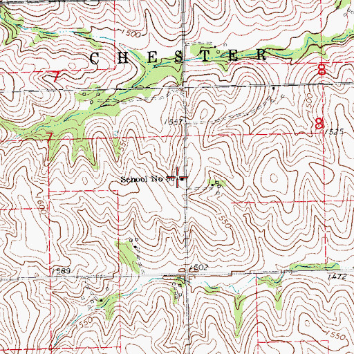 Topographic Map of School Number 80, NE