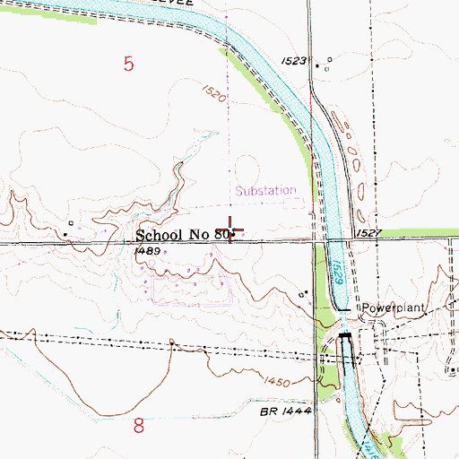 Topographic Map of School Number 80, NE