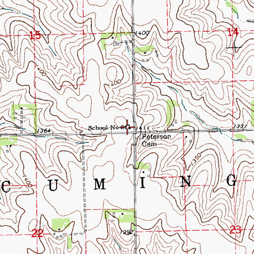 Topographic Map of School Number 81 (historical), NE