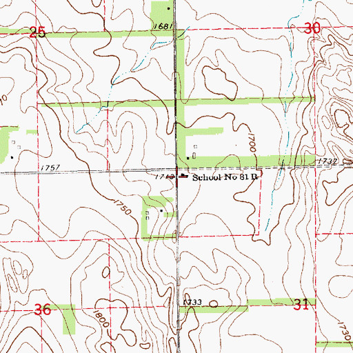 Topographic Map of School Number 81, NE