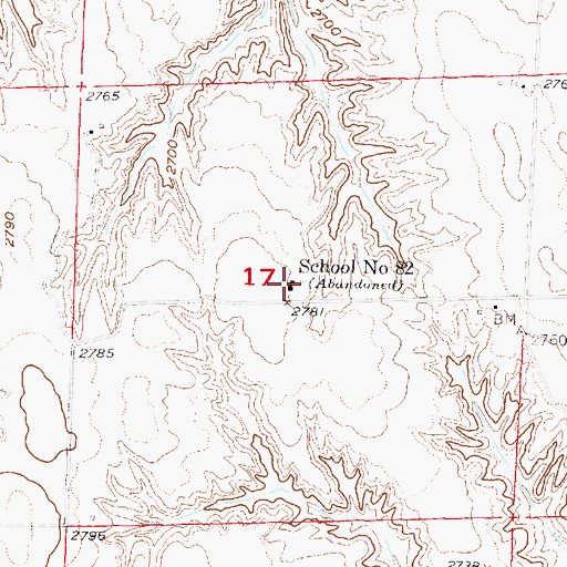 Topographic Map of School Number 82, NE