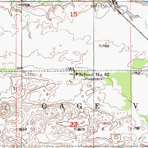 Topographic Map of School Number 82, NE