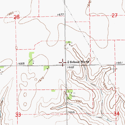 Topographic Map of School Number 84, NE
