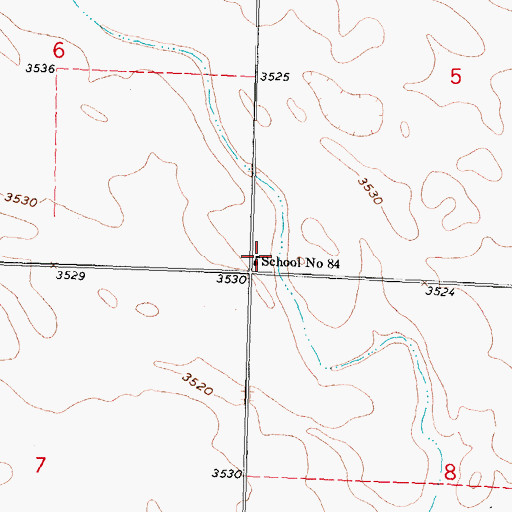 Topographic Map of School Number 84, NE