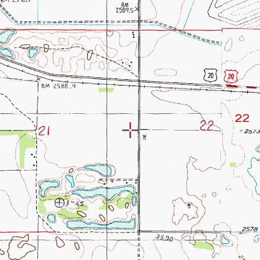 Topographic Map of School Number 84 South, NE