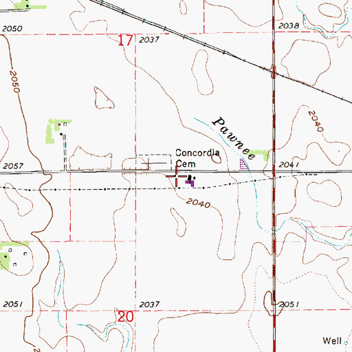 Topographic Map of School Number 87, NE
