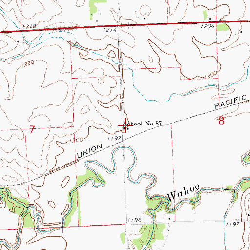 Topographic Map of School Number 87, NE