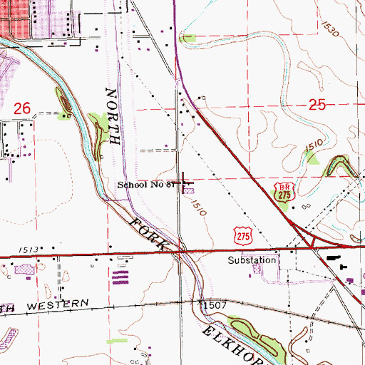Topographic Map of Norfolk Montessori School, NE