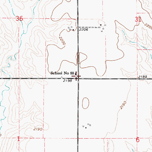 Topographic Map of School Number 88, NE