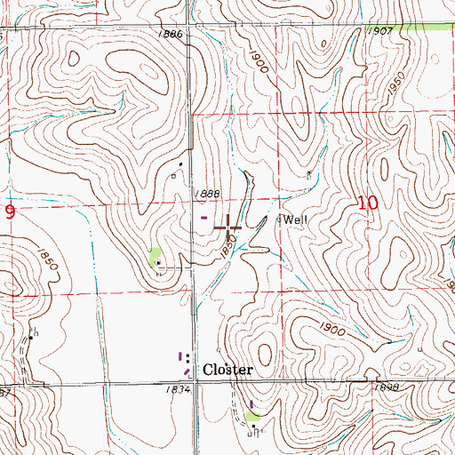 Topographic Map of School Number 88 (historical), NE