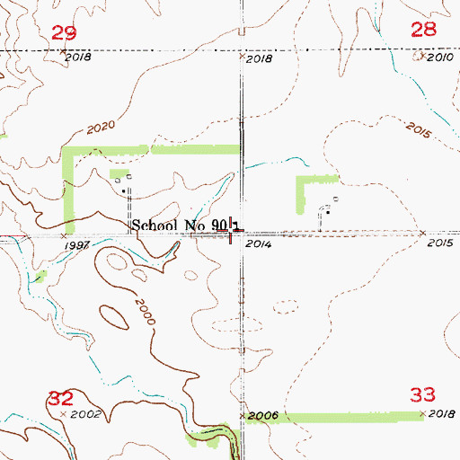 Topographic Map of School Number 90, NE