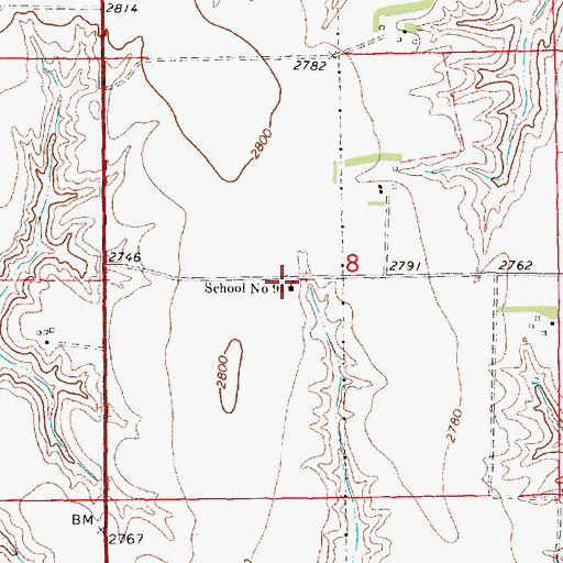 Topographic Map of School Number 91, NE