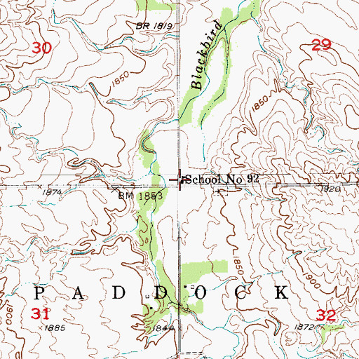 Topographic Map of School Number 92, NE