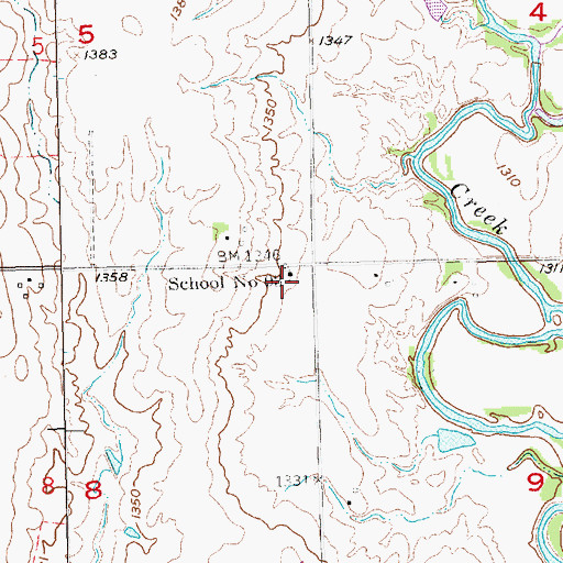 Topographic Map of School Number 93, NE