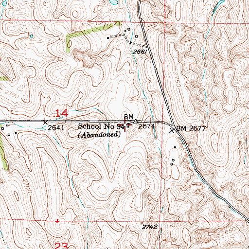 Topographic Map of School Number 94, NE