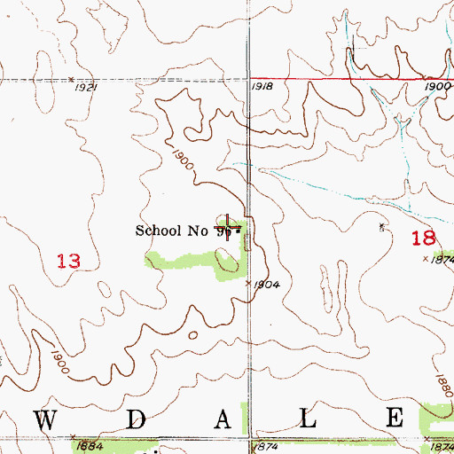 Topographic Map of School Number 96, NE
