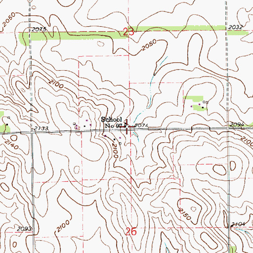 Topographic Map of School Number 97, NE